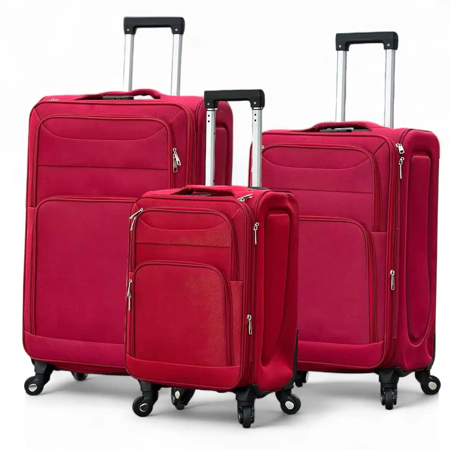 4 Piece Set 20,24,28 and 32 Inches LP 4 Wheel Lightweight Soft Material Luggage Bags with Spinner Wheels