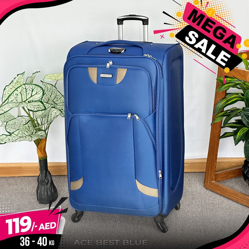 Big Size 36-40 Kg Soft Material 4 Wheel New Ace Best Luggage Bags Zaappy