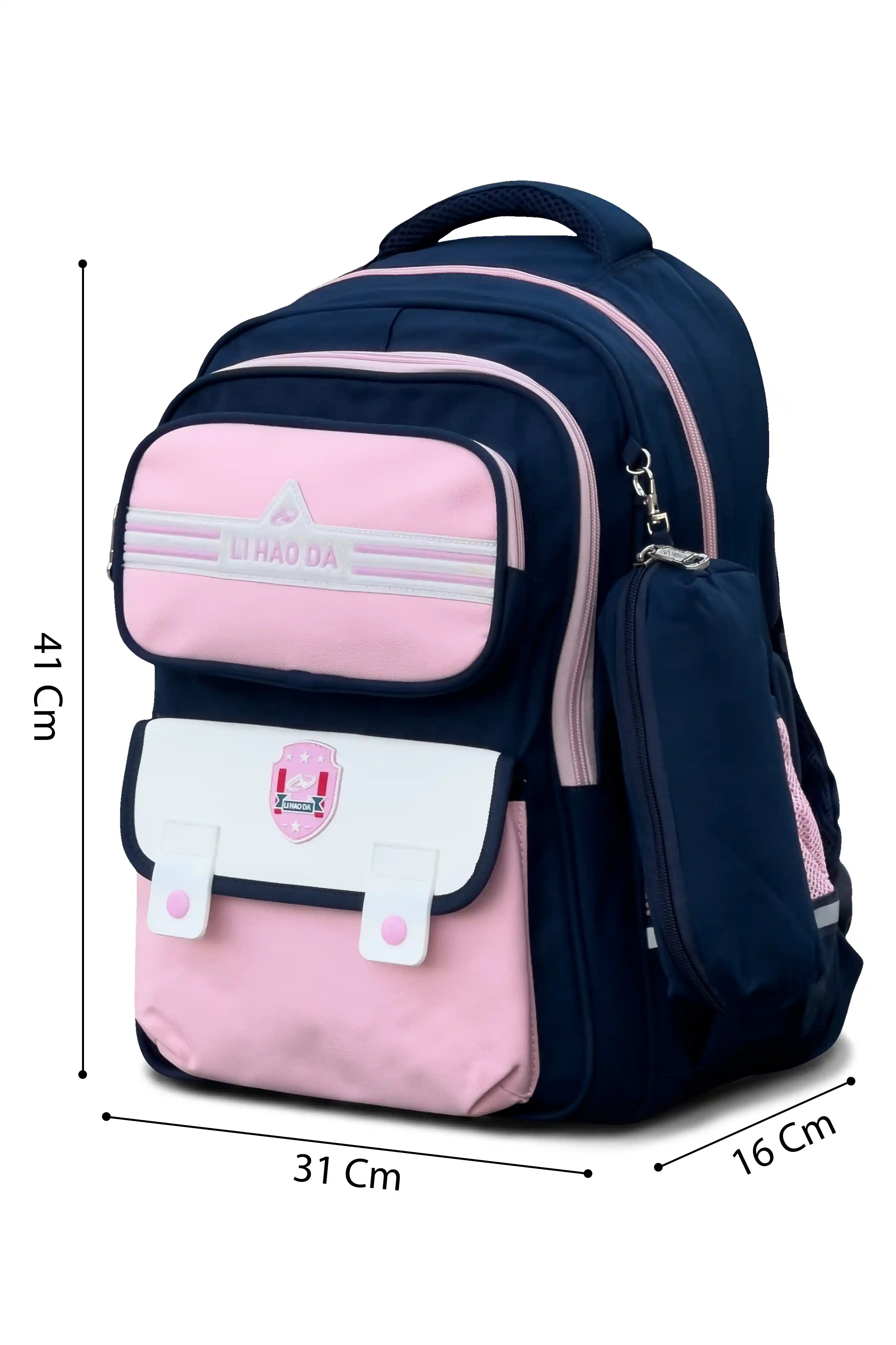 Striker Kids 16 Inch School Bag with Pencil Pouch, 7-13 Years With Adjustable Strap Buckle