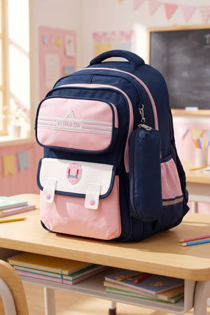 Striker Kids 16 Inch School Bag with Pencil Pouch, 7-13 Years With Adjustable Strap Buckle