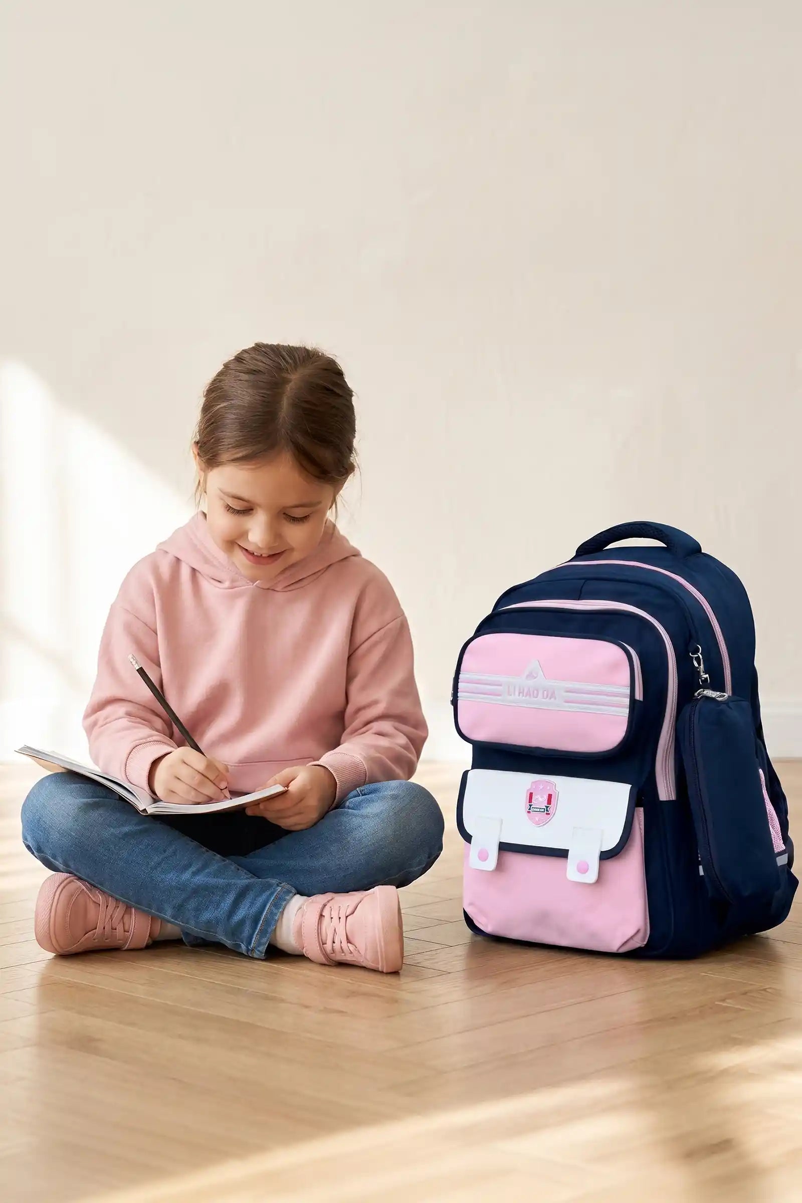 Striker Kids 16 Inch School Bag with Pencil Pouch, 7-13 Years With Adjustable Strap Buckle