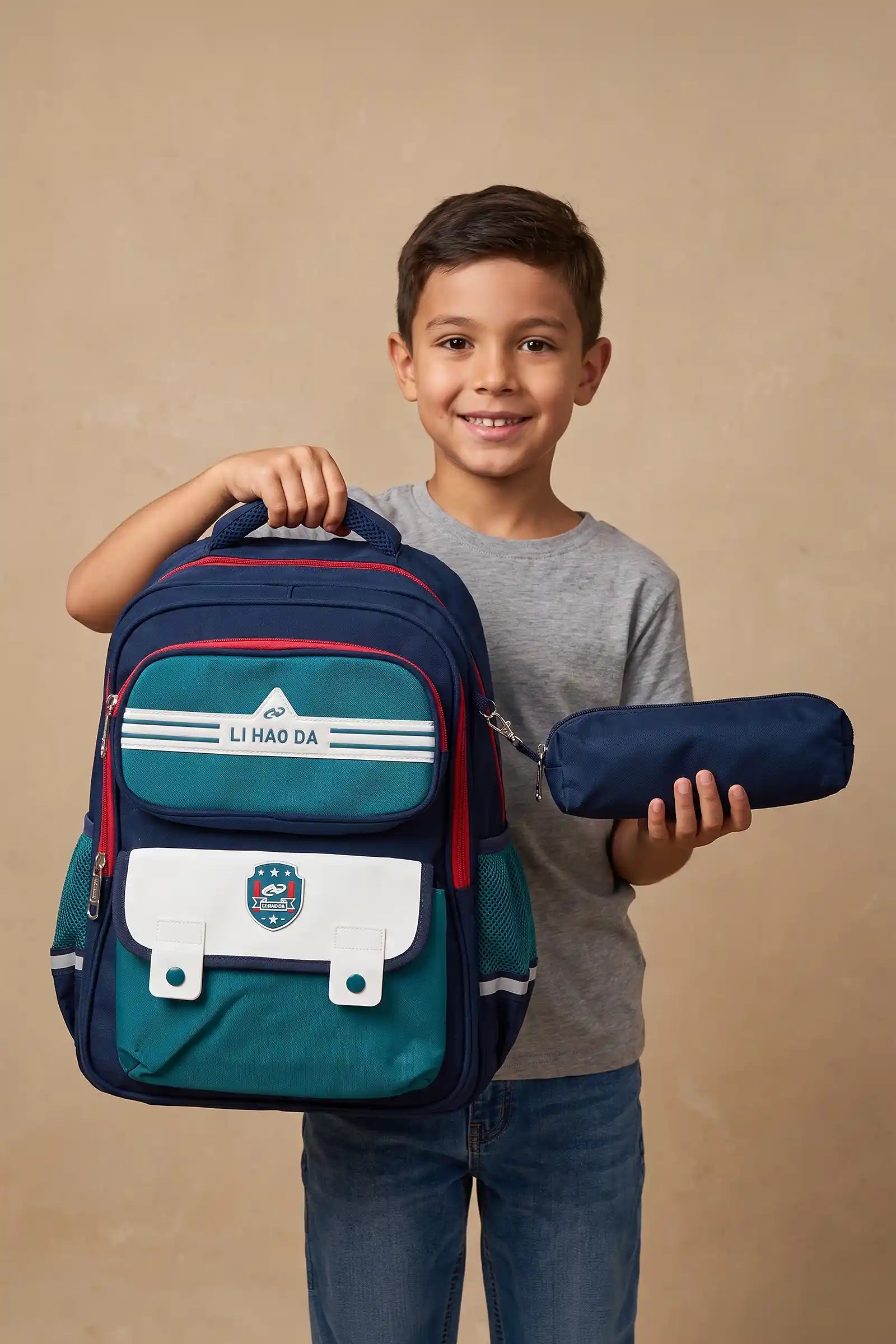 Striker Kids 16 Inch School Bag with Pencil Pouch, 7-13 Years With Adjustable Strap Buckle