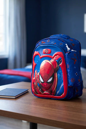 Super Force Printed Kids 14 Inch School Bag with Pencil Pouch, 4-12 Years With Adjustable Strap Buckle