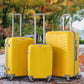 3 Piece Full Set 20" 24" 28 Inches Crocodile ABS Lightweight Luggage Bag With Spinner Wheel Zaappy