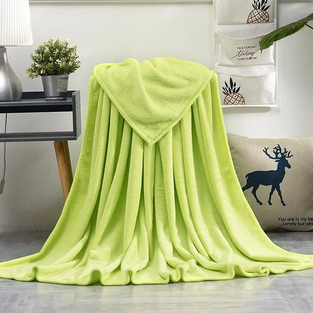 Trending Plain Double Tamilon Flannel Blanket