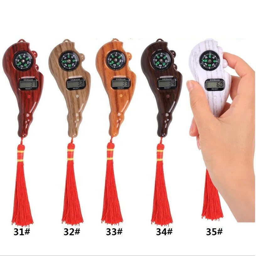 LED Digital Tasbih Hand Tally Counter With Compass | Digital Finger Rotating Prayer Beads