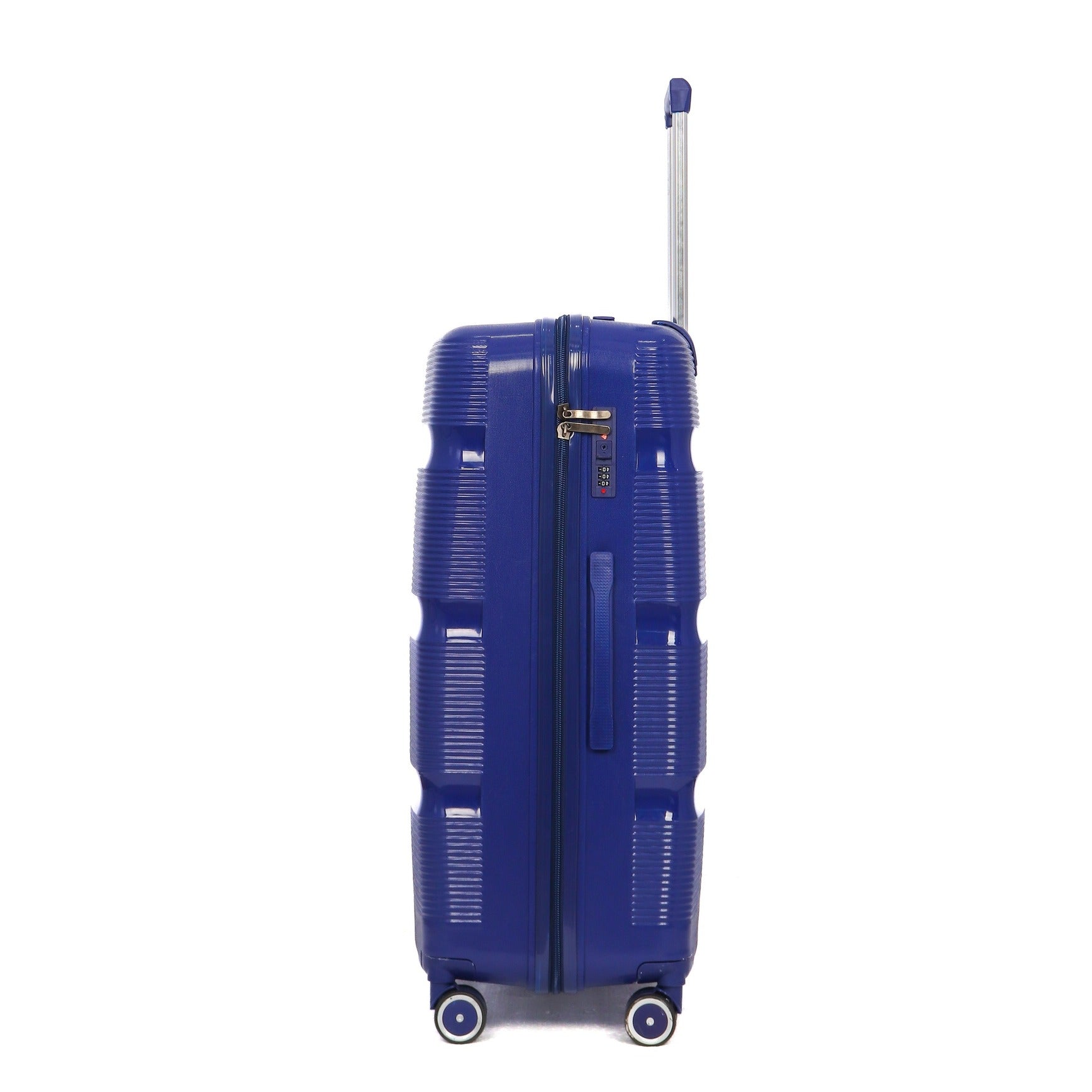 3 Piece Set 20" 24" 28 Inches Thin Line PP Unbreakable Luggage Bag With Double Spinner Wheel