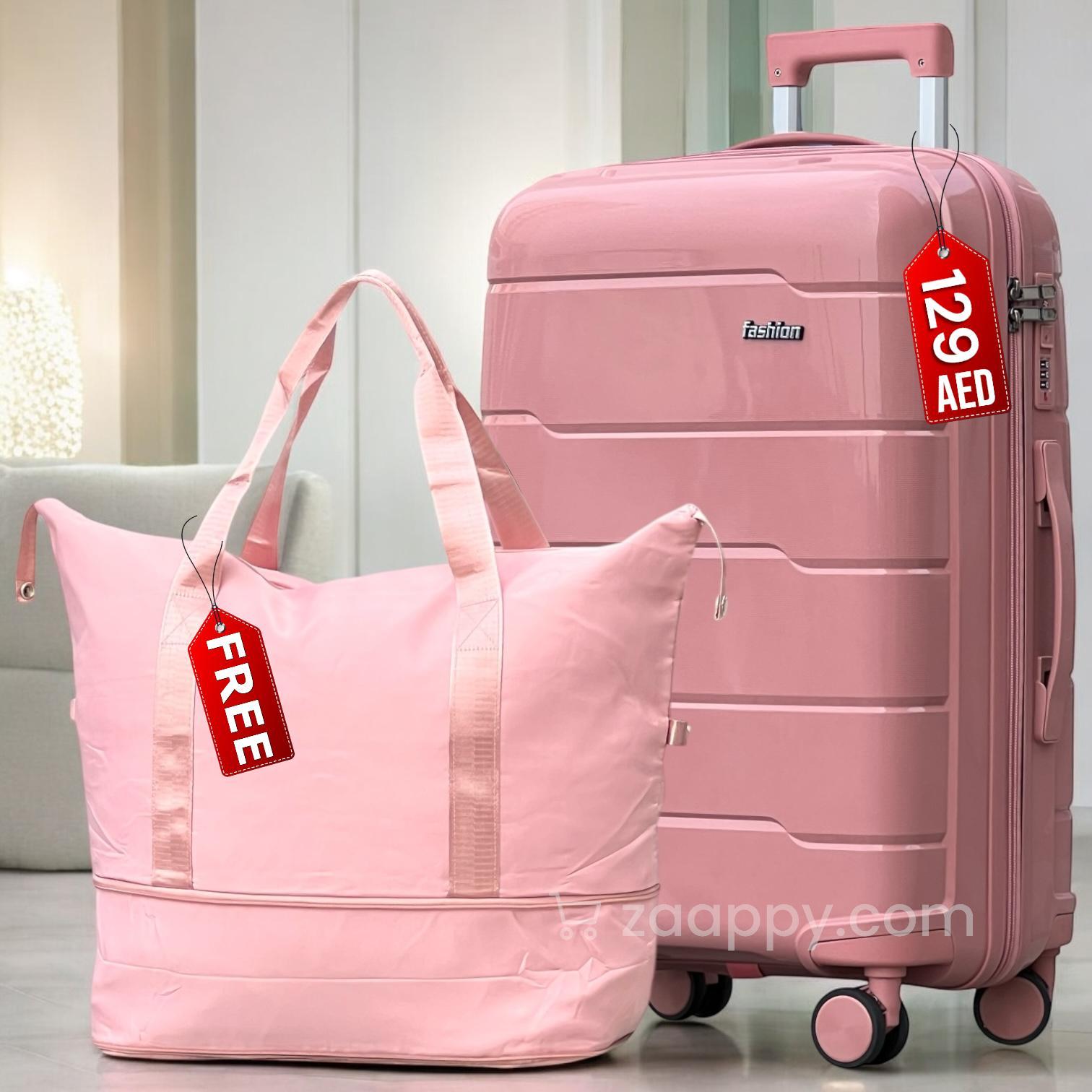 Medium Size 24 Inch Luggage Bag Unbreakable PP | Hand Carry Duffle Bag Combo