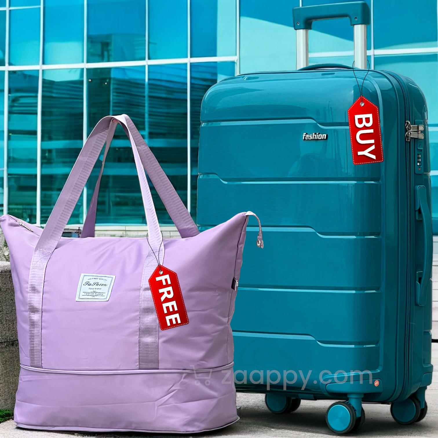 Medium Size 24 Inch Luggage Bag Unbreakable PP | Hand Carry Duffle Bag Combo