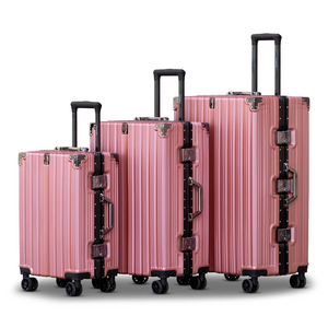 Trending Aluminum Luggage | USB Charging Port | Bottle Holder | Free Your Hands | Stylish Travel Companion | 3 Pcs Set 20, 24 and 28 Inches