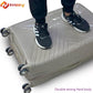 Ceramic Smooth PP Lightweight Luggage Bag With Double Spinner Wheel Zaappy