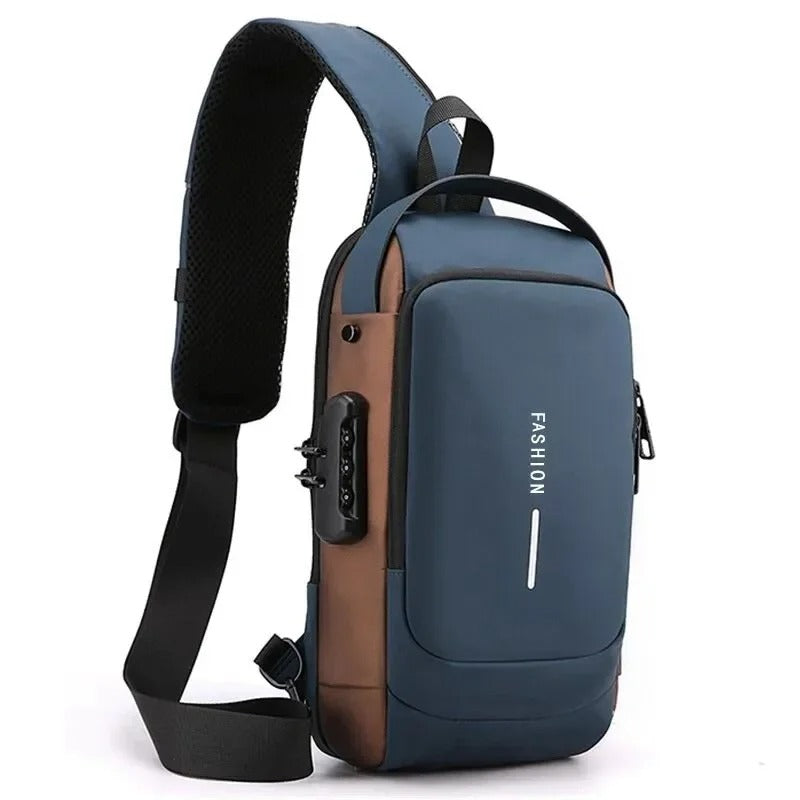 Anti theft Cross body Travel Sling Back Pack USB Type | Top Trending Chest Bag Zaappy