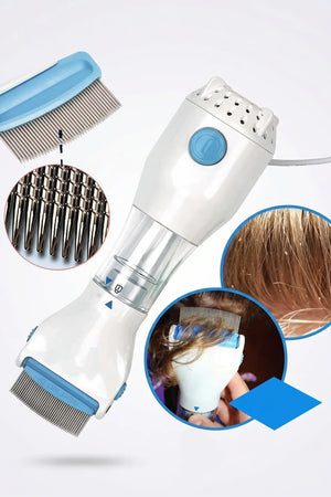 Multi-function Electric Flea Lice Comb With In-built Vacuum | V - Comb Capture Filter
