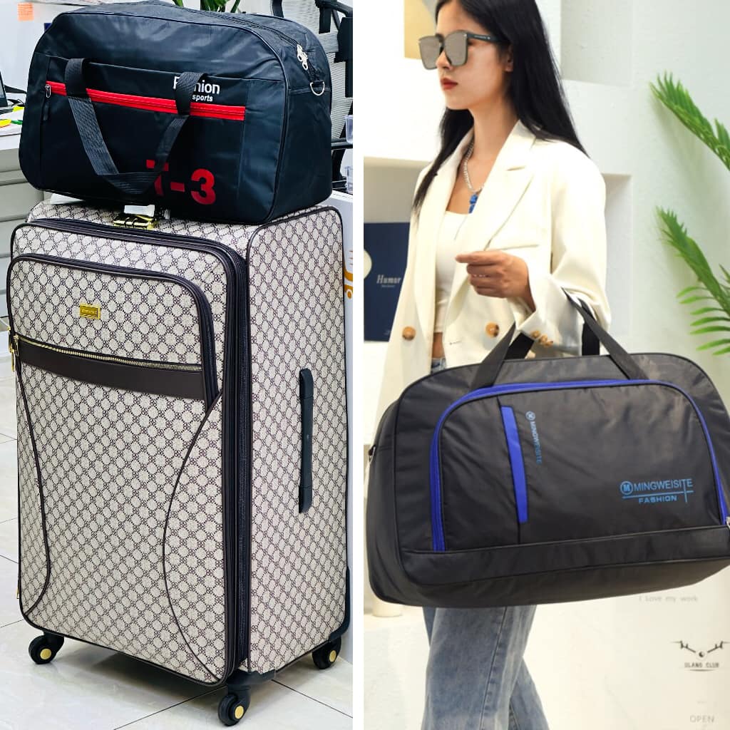 32" VL PU Leather Soft Material Big Size 4 Wheel Luggage Bag | Get T-3 Cabin Bag Combo Gift | 36-40 Kg Capacity