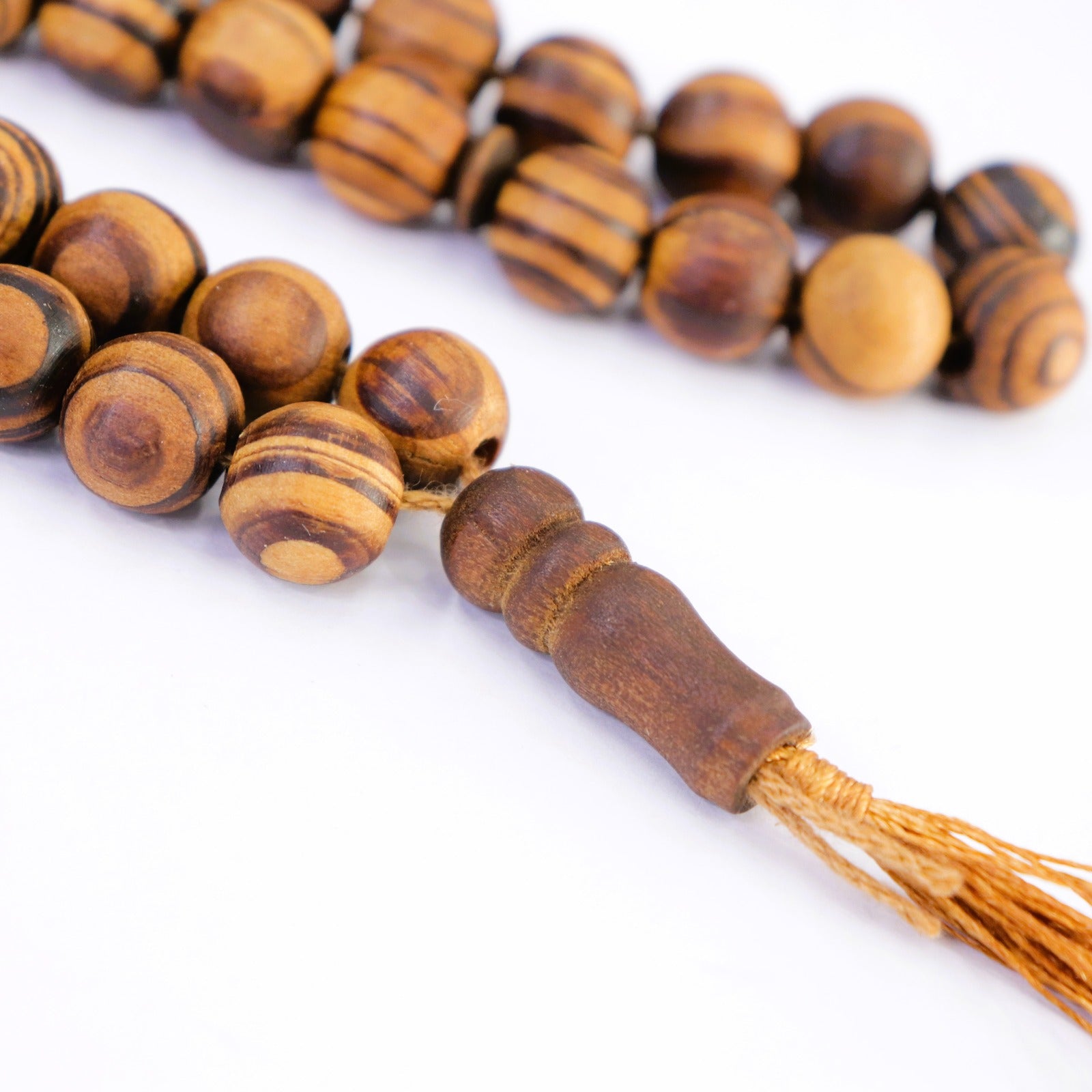 Natural Wooden Tasbeeh Misbaha Prayer Beads | Rosary 33 Zikr Beads