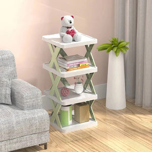 X Shaped Simple Standing 6 Layer Plastic Shoe Rack | HS0002