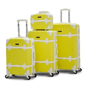 4 Pcs Full Set 7” 20” 24” 28 Inches Yellow Colour Corner Guard ABS Lightweight Luggage Bag