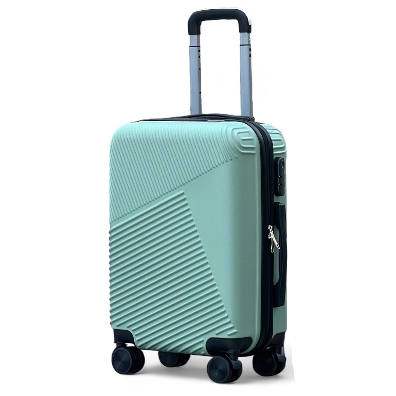 Zig Zag V3 Cabin Size Hard Side Luggage Lightweight ABS Suitcase with Spinner Wheels