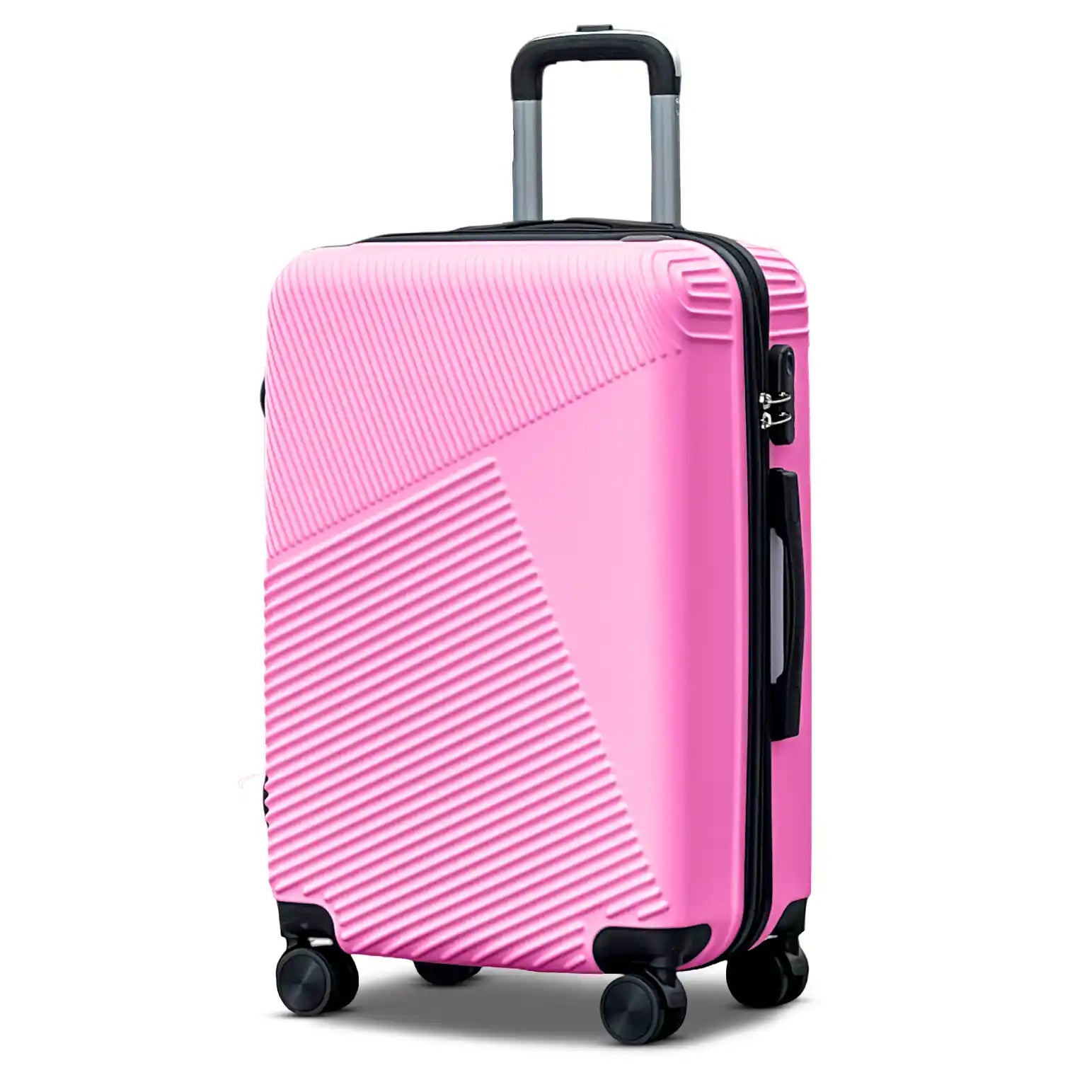 Zig Zag V3 Set of 3 Hard Side Luggage Lightweight ABS Suitcase with Spinner Wheels