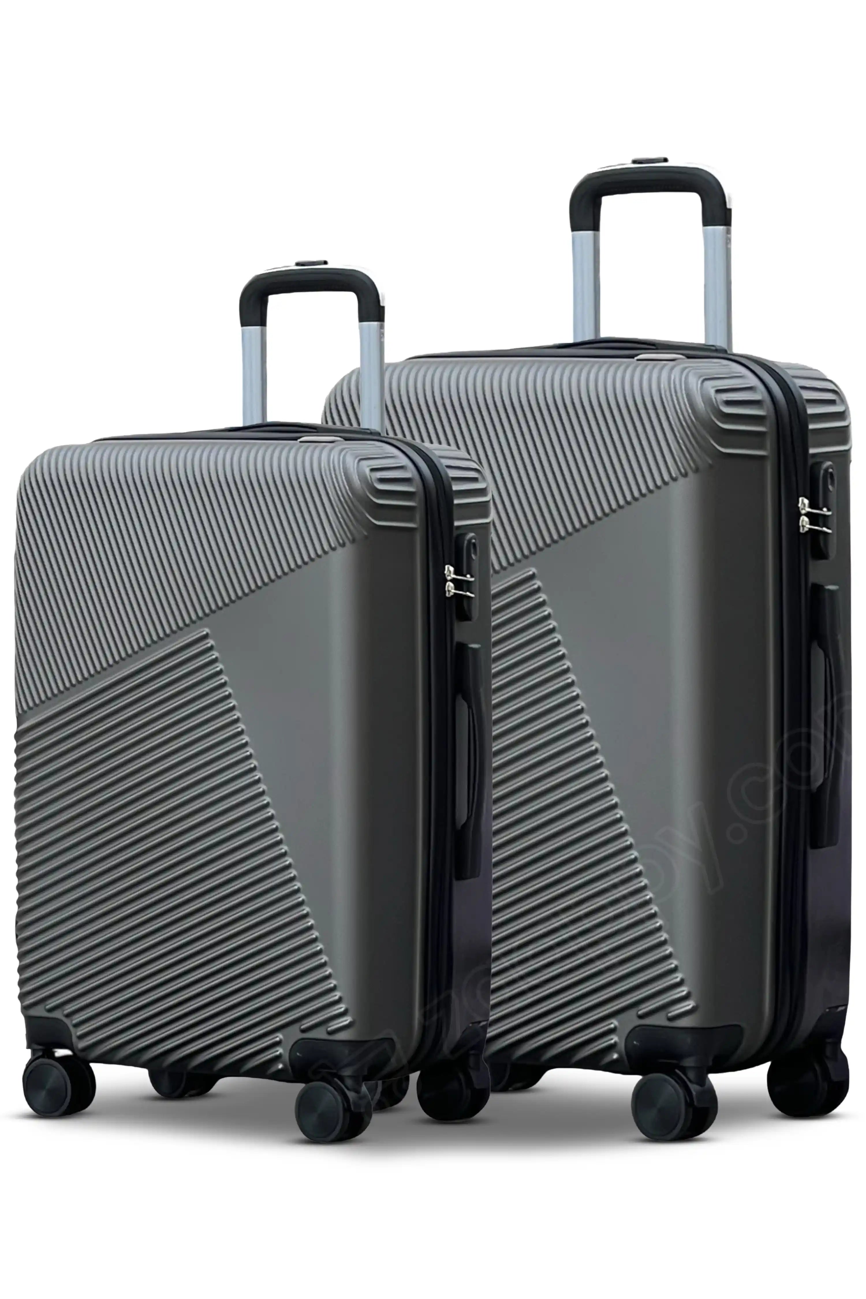 Zig Zag V3 Hardside Lightweight ABS Luggage 2 Pcs Set | Carry-On & Checked Suitcase Combo