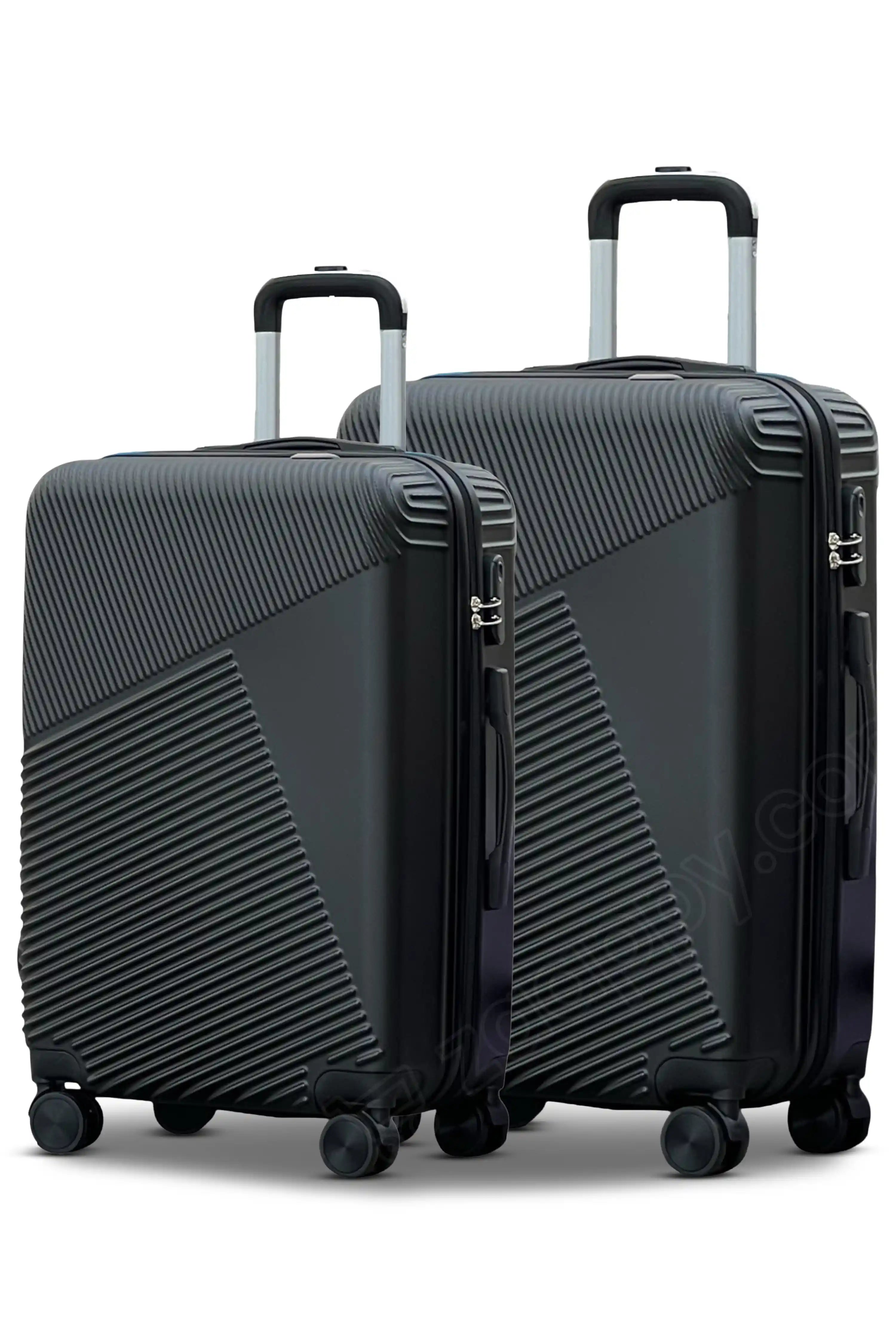 Zig Zag V3 Hardside Lightweight ABS Luggage 2 Pcs Set | Carry-On & Checked Suitcase Combo