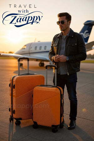 Zig Zag V3 Hardside Lightweight ABS Luggage 2 Pcs Set | Carry-On & Checked Suitcase Combo