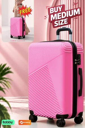 Zig Zag V3 ABS Medium Size 24 Inch Luggage Bag | Cabin Size FREE | Lightweight ABS Travel Bags