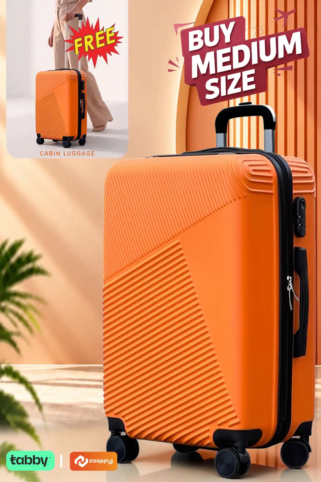 Zig Zag V3 ABS Medium Size 24 Inch Luggage Bag | Cabin Size FREE | Lightweight ABS Travel Bags