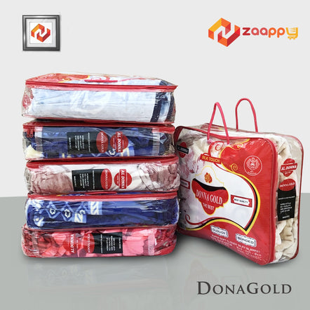 Fabric Printed Double Blanket For Heavy Winter | Donna Gold