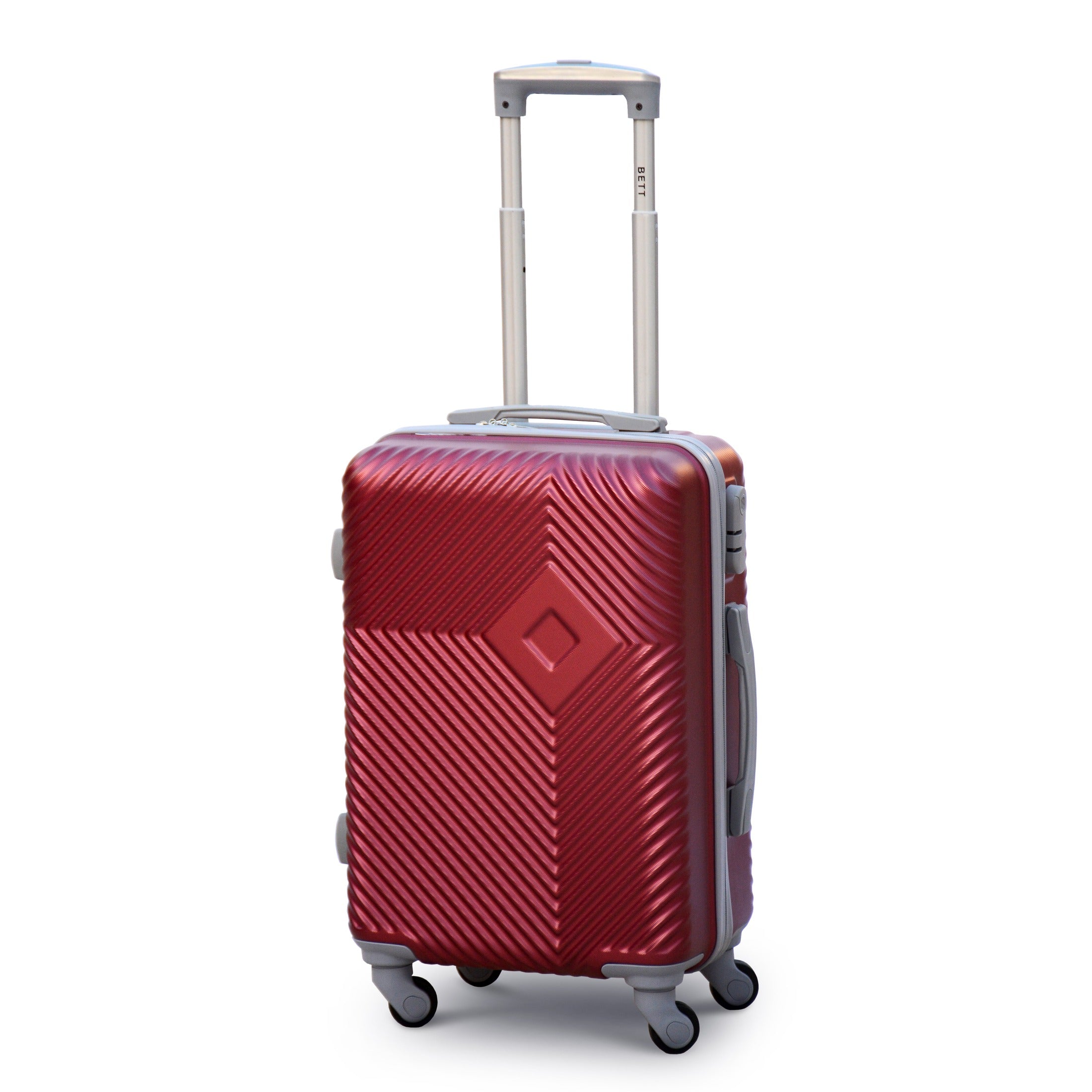 3 Pcs Full Set Red Colour SI ABS Lightweight Hard Case Luggage 20" 24" 28 Inch