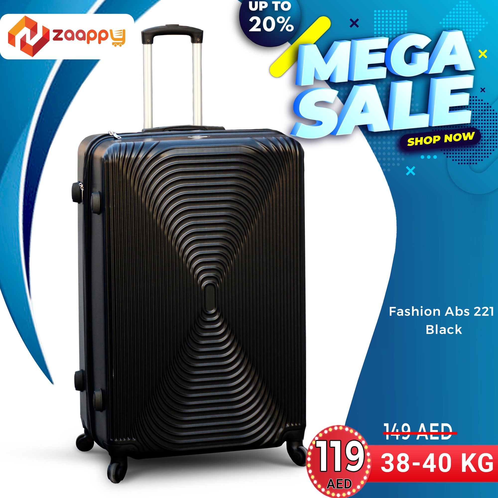 Mega Sale | Lightweight Fashion Abs Luggage | Hard Case | 38-40 Kg | 2 Year Warranty