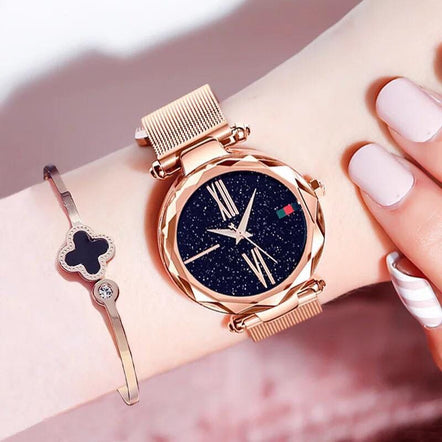 Combo Offer Women's Watch Luxury Fashion C3 | Women's Magnetic Watch