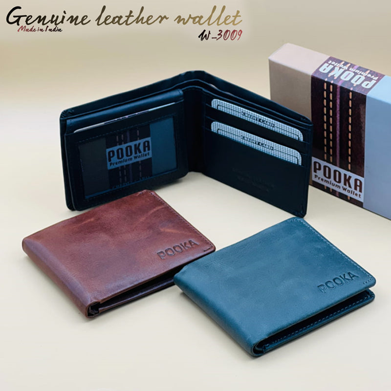 Pooka Leather Men Wallet Solid | LL Leather Wallet 3009