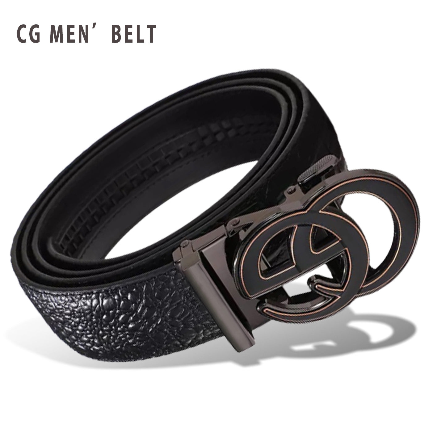 Double G Men’s Metal Belt | CG Men's Belt | Black