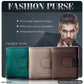 Men's Genuine Leather Wallet | 3 Fold Button Wallet wlt0001 | Llwltglcxx