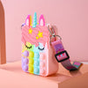 Unicorn Shape Cute Pop It Crossbody Bag For Girls | Fidget Toy Sling Bag