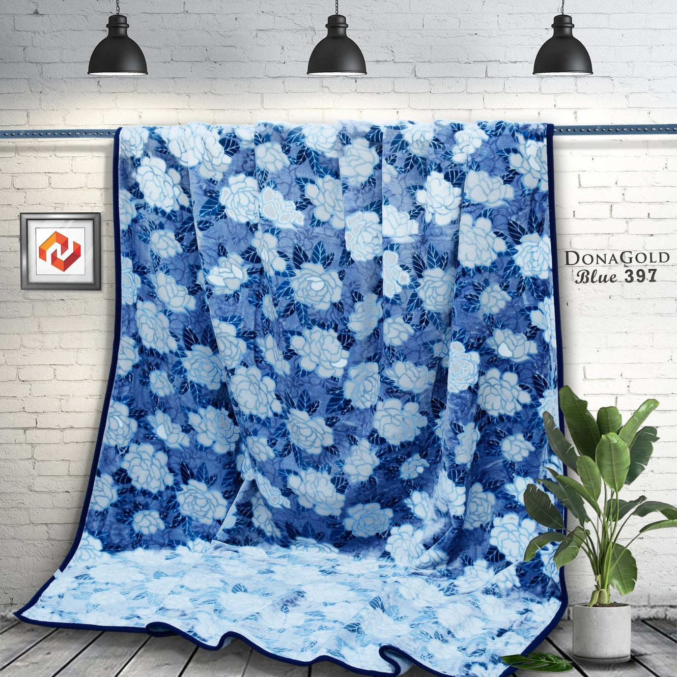 Fabric Printed Double Blanket For Heavy Winter | Donna Gold Zaappy