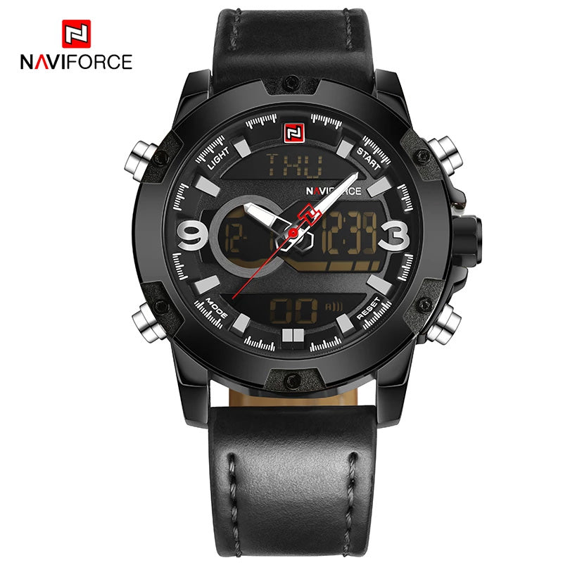 best quality naviforce black wristwatch online store in uae