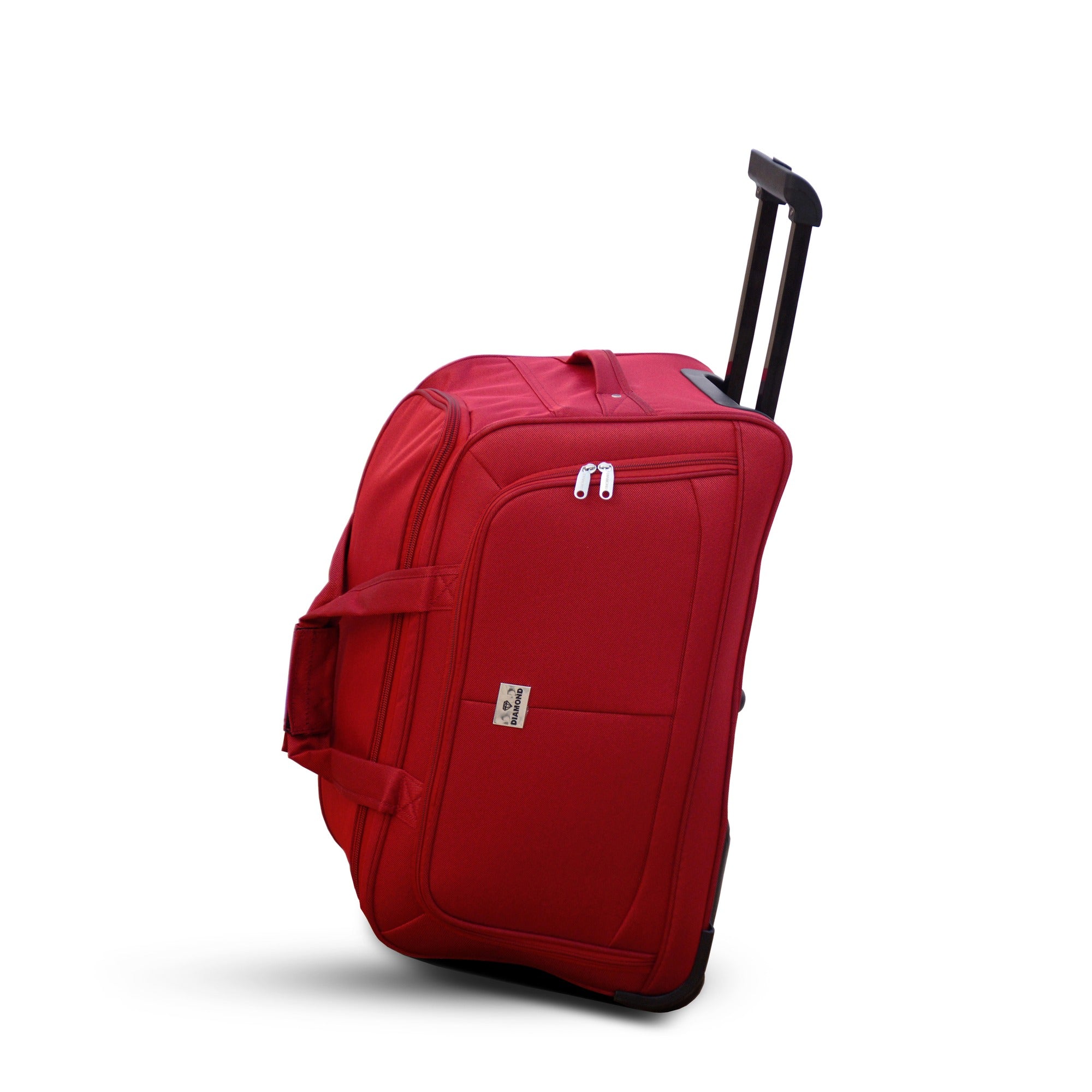 Wheeled Red Material Duffel Bag | Carry On Travel Bag with Wheel