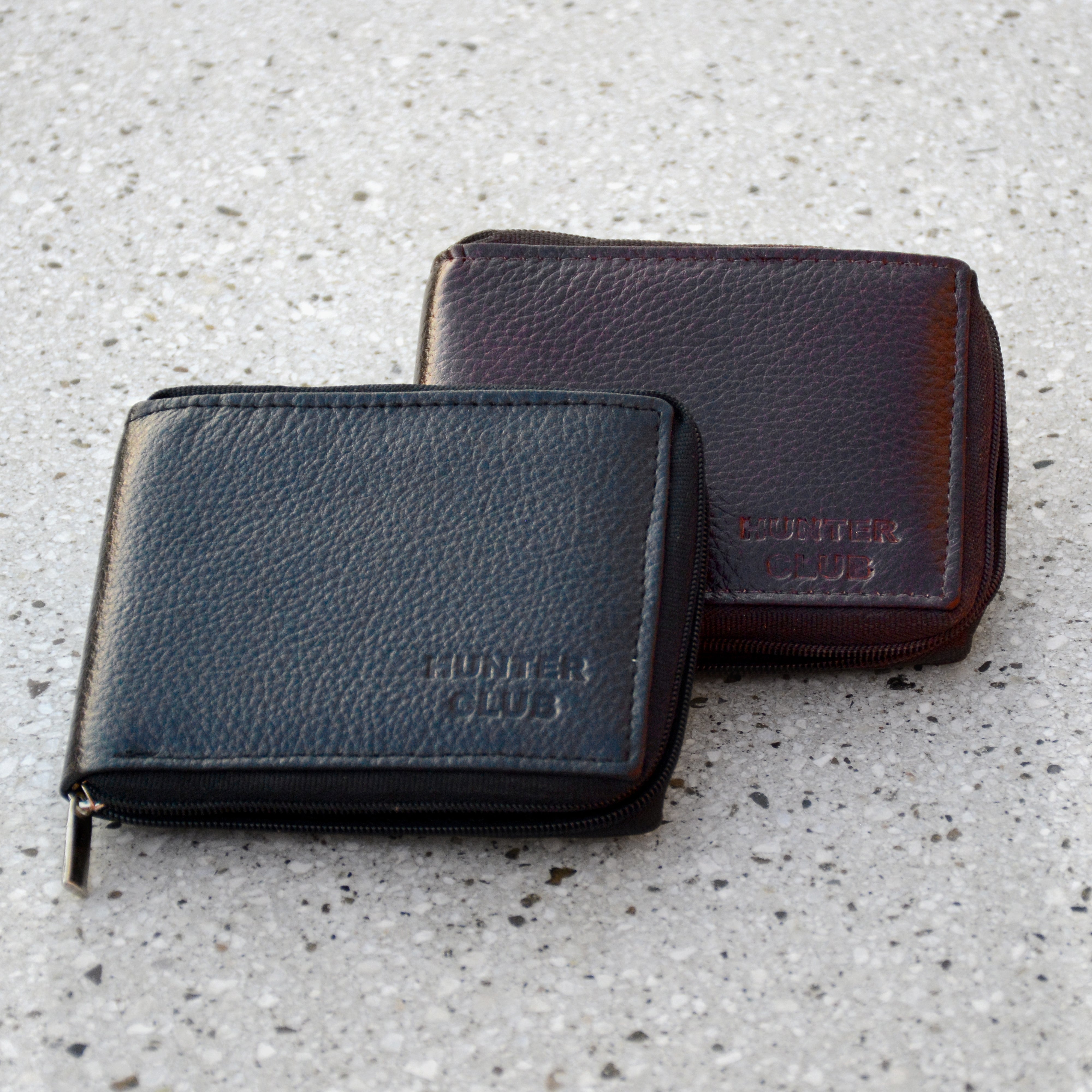 Men's Genuine Leather Wallet | 2 Fold Zipper Wallet