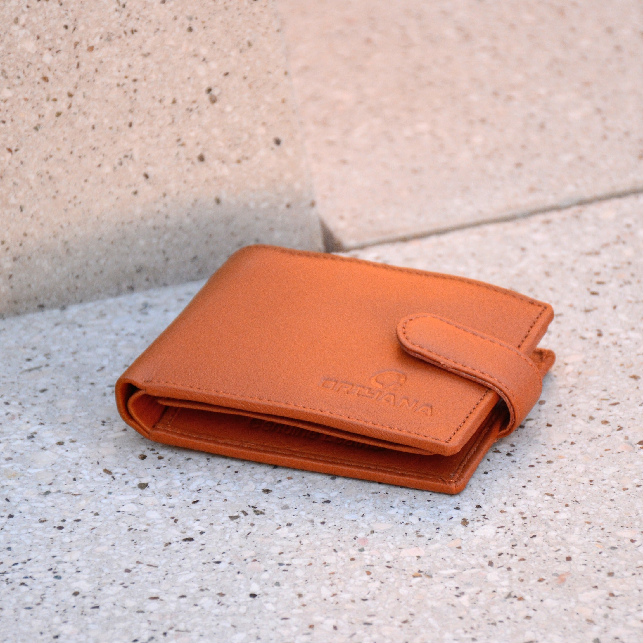 Men's Genuine Leather Wallet | 2 Fold Button Wallet WLT0002