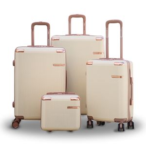 Luxury ABS Lightweight Luggage Bag With Double Spinner Wheels | 4 Pcs Set 7” 20” 24” 28 Inch