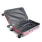 Printed Light Weight ABS Hard Case Luggage Plain Root Blue Pink inside opened