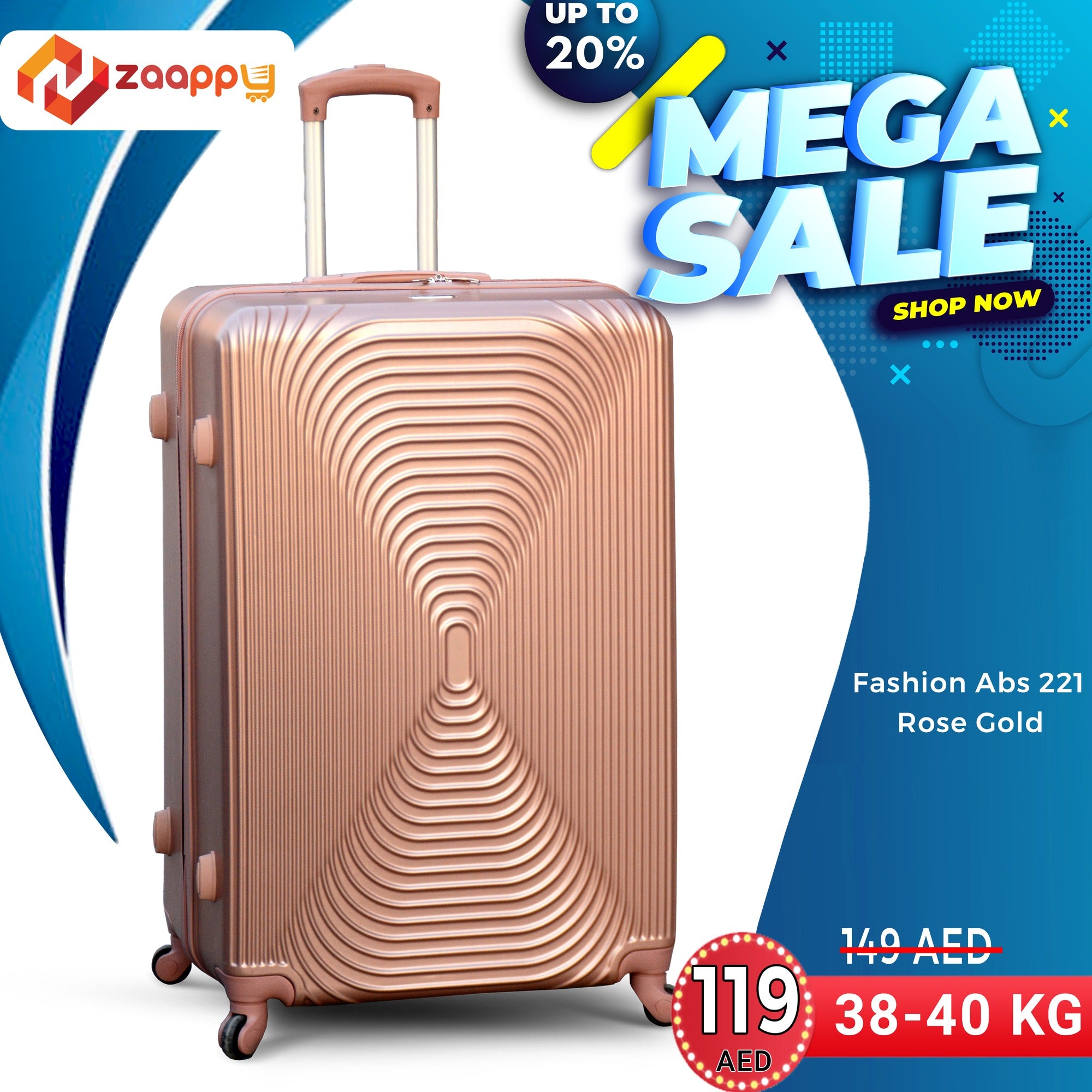 Mega Sale | Lightweight Fashion Abs Luggage | Hard Case | 38-40 Kg | 2 Year Warranty