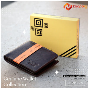 Men's Genuine Leather Wallet | 2 Fold Wallet WLT0008