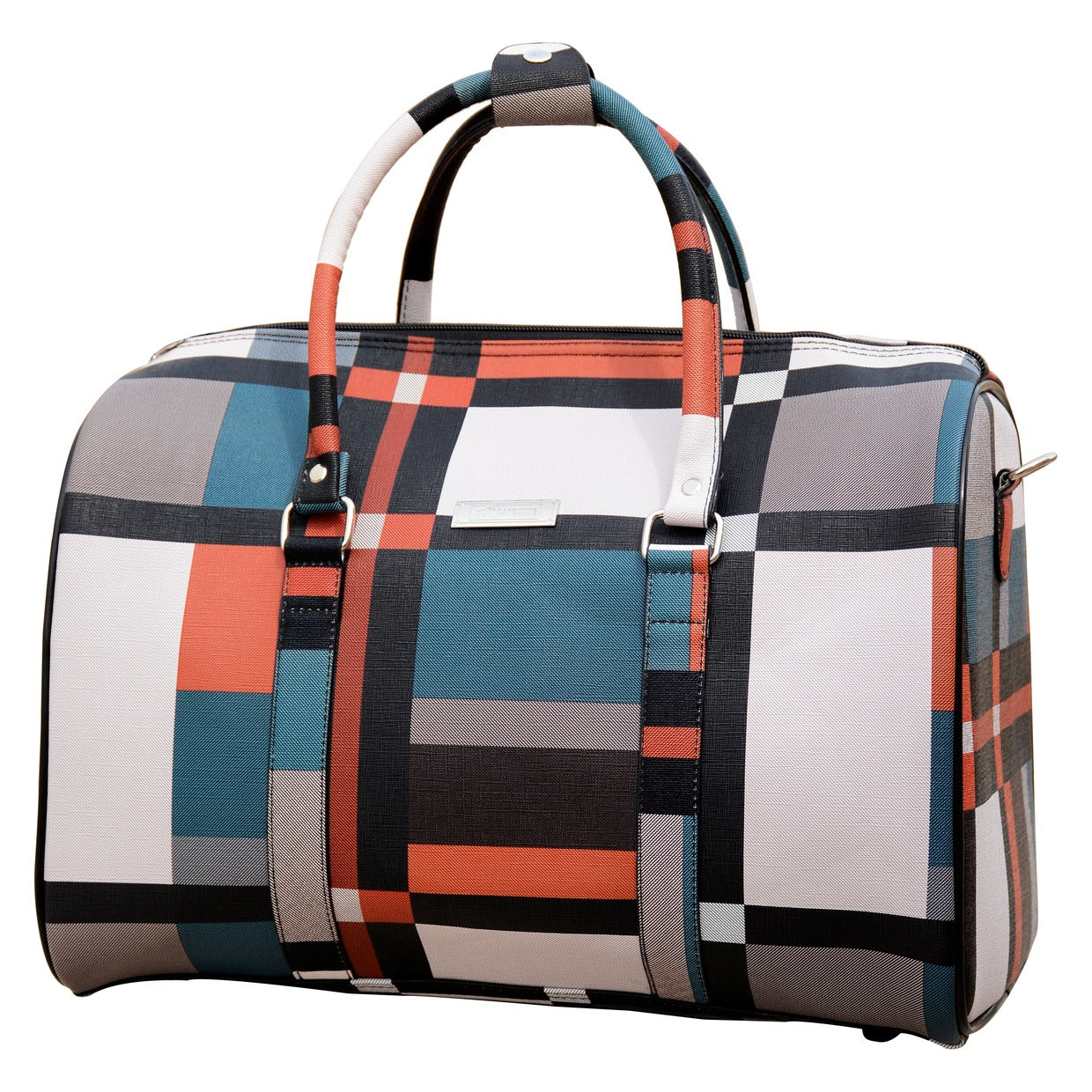 4 Piece Full Set 7" 20" 24" 28 Inches PU Check Type Luggage Lightweight Soft Material Big Beauty Case Zaappy.com