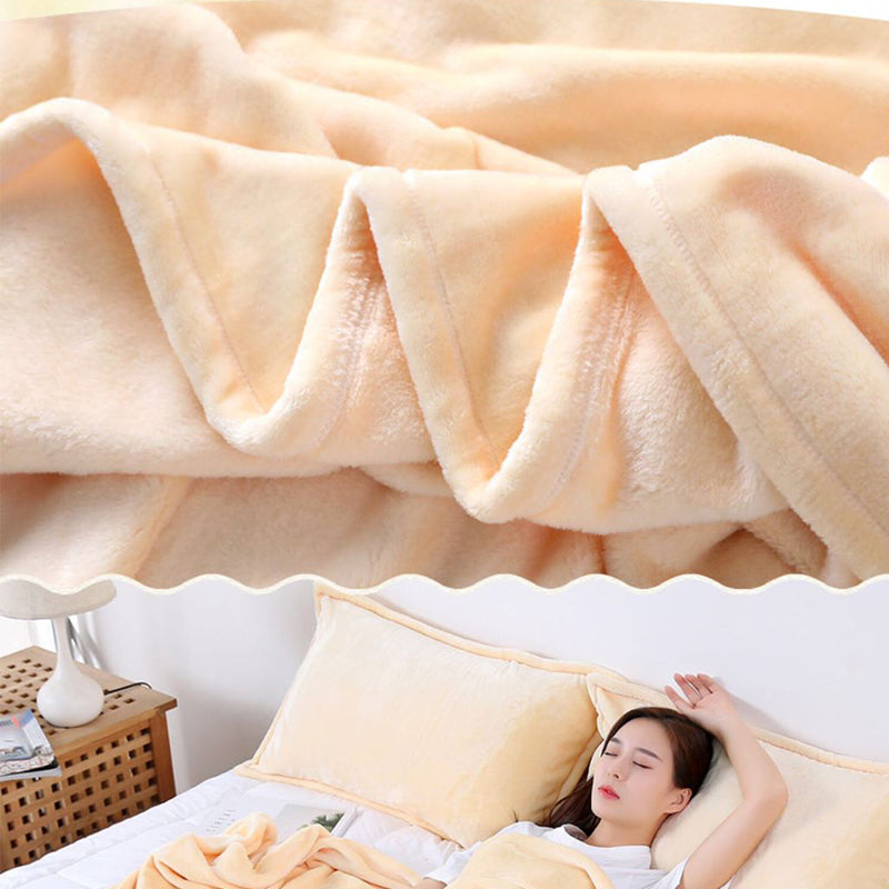 Trending Plain Double Tamilon Flannel Blanket