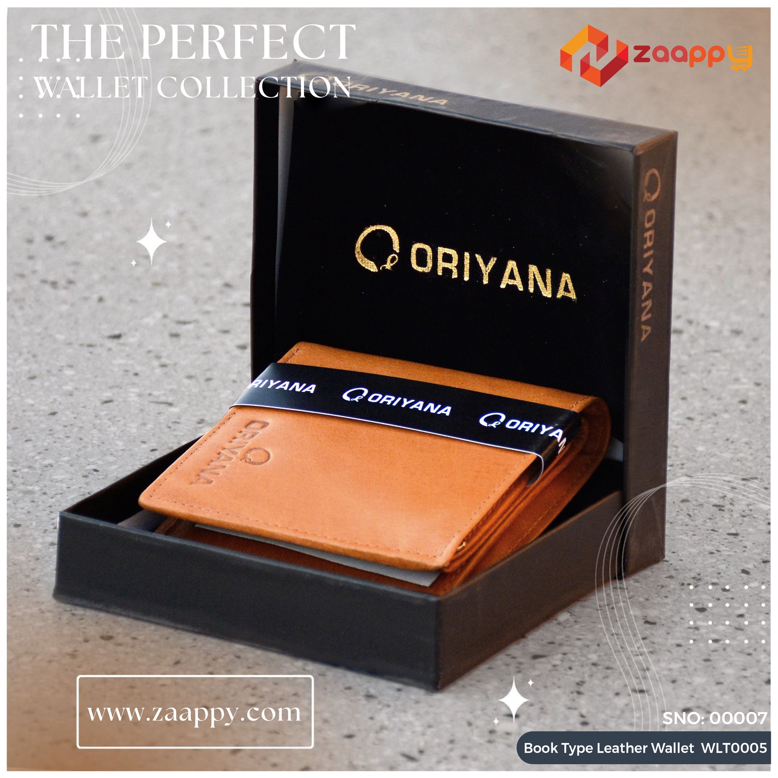Oriyana Men's Genuine Leather Wallet | Book Type Leather Wallet