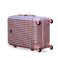 4 Pcs Set 7” 20” 24” 28 Inches Lightweight ABS Luggage Square Cut Rose Gold | Hard Case Trolley Bag