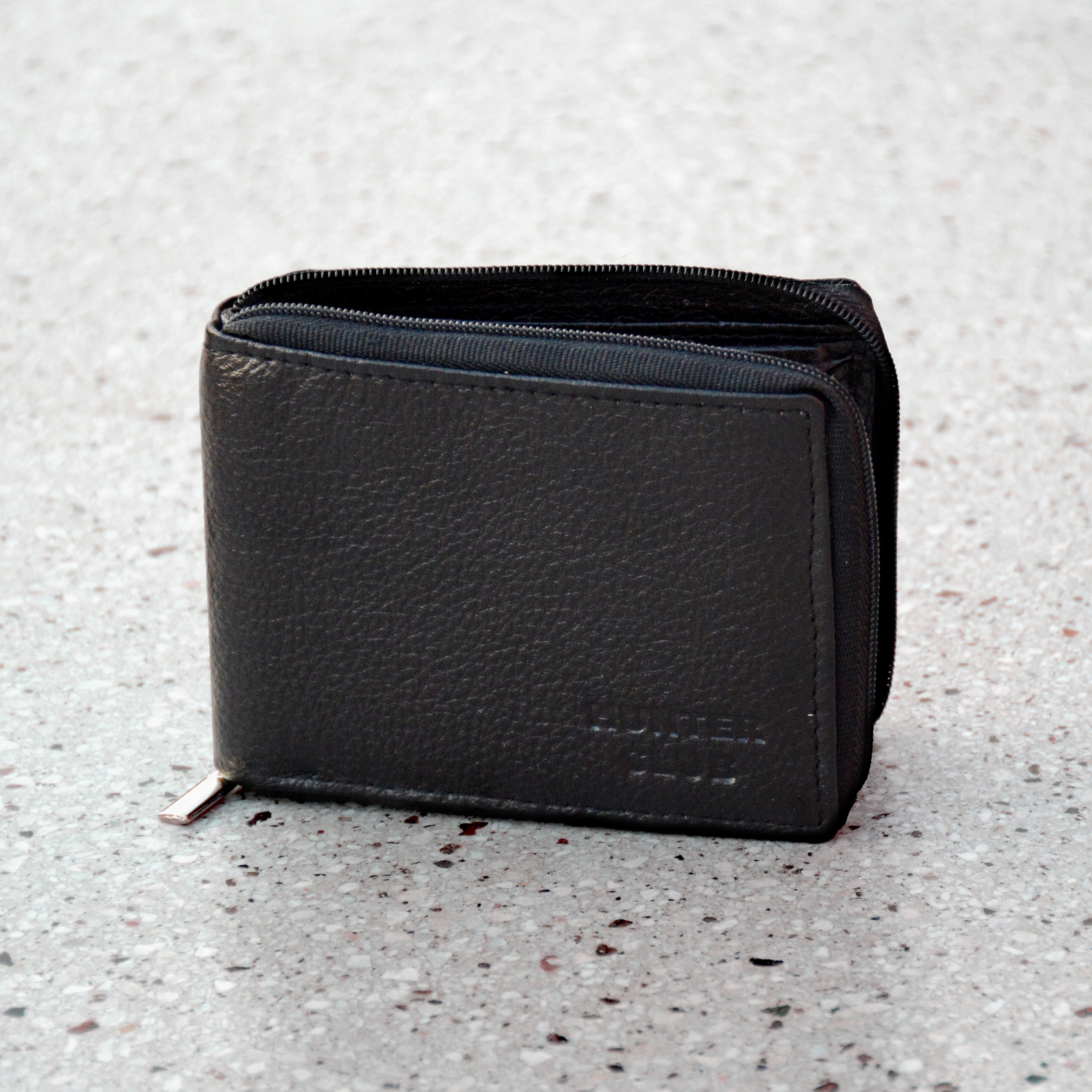 Men's Genuine Leather Wallet | 2 Fold Zipper Wallet
